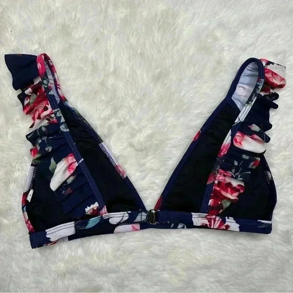 Cupshe Ruffled Bikini  Set Floral Blue / White / Pink Size Small - Picture 8 of 16